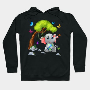 Earth Day Elephant Happy Earth Day Hoodie